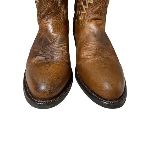 Laredo Birchwood Brown Leather Cowboy Boot Men size 10.5 D - Picture 3 of 10